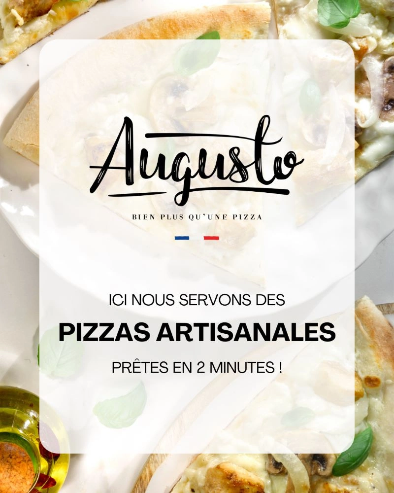 Augusto artisan pizzas served at Hôtel Antarès Honfleur