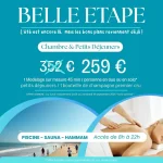 Profitez de l’offre Belle Étape à l’Hôtel Antares Honfleur : chambre avec petits déjeuners, modelage 45 min, champagne premier cru et accès piscine, sauna & hammam pour seulement 259 € au lieu de 352 €.