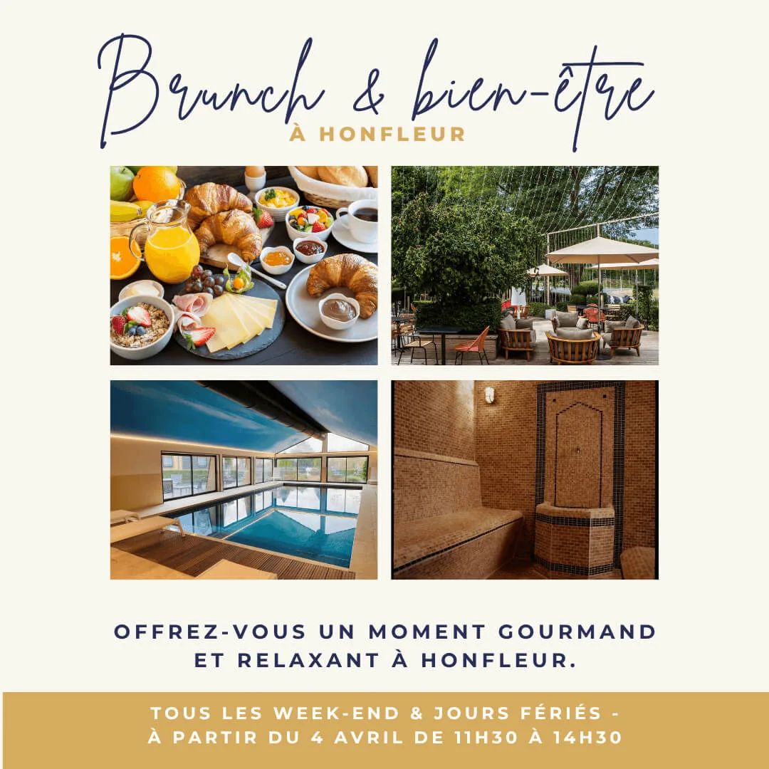 Offre Brunch et Bien-être tous les week-ends et jours fériés à l'Hôtel Antarès Honfleur
